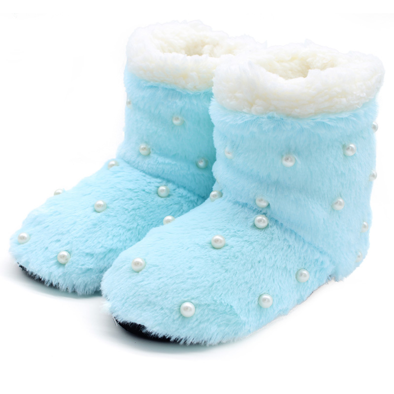 Slipper Socks High-end PV Cashmere Pearl Cotton Socks Home Floor Warm Shoes Cloth Slippers Fluffy Fuzzy Socks